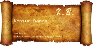 Kontur Barna névjegykártya
